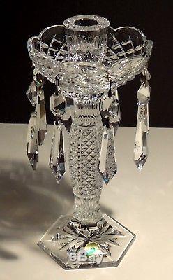 1 WATERFORD CRYSTAL TARA CANDELABRA CANDLESTICKS CANDLE HOLDERS withprisms