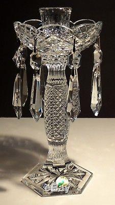 1 WATERFORD CRYSTAL TARA CANDELABRA CANDLESTICKS CANDLE HOLDERS withprisms