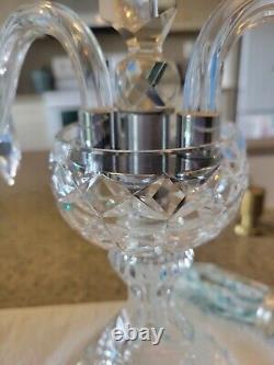 1 WATERFORD and Czech, CRYSTAL CANDELABRA CENTERPIECE, 23 tall×17