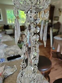 1 WATERFORD and Czech, CRYSTAL CANDELABRA CENTERPIECE, 23 tall×17