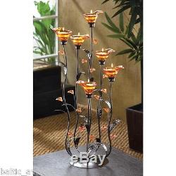 10 Amber Calla Lily Candle Holder Wedding Table Centerpieces 24 1/4 Tall12793