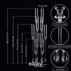 10-Arm Wedding Table Centerpiece 37 Inch Clear Candelabra