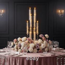 10-Arm Wedding Table Centerpiece 37 Inch Clear Candelabra