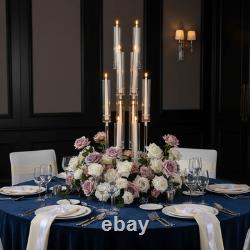 10-Arm Wedding Table Centerpiece 37 Inch Clear Candelabra