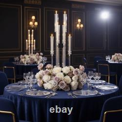 10-Arm Wedding Table Centerpiece 37 Inch Clear Candelabra