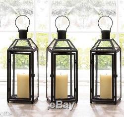 10 Black 16 Tall Malta Candle holder Lantern light wedding table centerpiece L