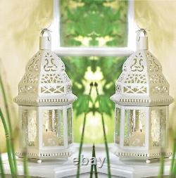 10 Bulk White Moroccan Shabby 12 Candle Holder Lantern Wedding Table Decoration