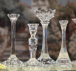 10 Crystal Candle Holders Mixed Lot Christmas Wedding Centerpiece Candlesticks