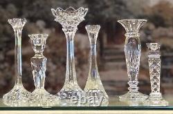 10 Crystal Candle Holders Mixed Lot Christmas Wedding Centerpiece Candlesticks