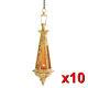 10 Hanging Amber Teardrop Candle Holder Lanterns 23 Tall Antique Finish New