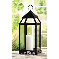10 LARGE 18 Black Malta Candle holder Lantern light wedding table centerpieces