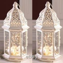 10 Large Distressed Lantern Moroccan Candleholder Wedding Centerpieces 16 Tall
