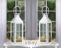 10 Lot Large 15 White Tall Candle Holder Lantern Lamp Wedding Table Centerpiece