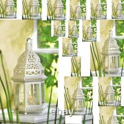 10 Moroccan Style Lantern Creamy White Candleholder Wedding Centerpieces 12Tall