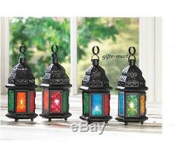 10 Multi color rainbow 10 Moroccan lantern Candle holder wedding centerpiece