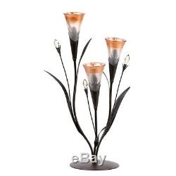 10 Pc Lot Tealight Candelabra Dawn Lily Glass Cups Candle Holder Accent 10015811