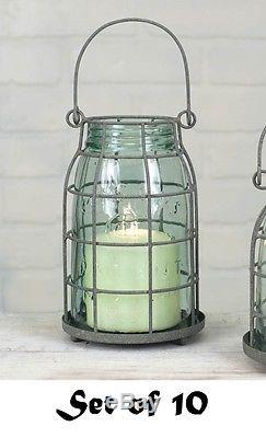 10 Quart Mason Jar Candle Cage Lantern Holder Wedding Centerpiece Home Garden