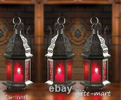 10 RED Moroccan 10 tall Candle holder Lantern Lamp wedding table centerpieces