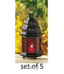 10 RED Moroccan 10 tall Candle holder Lantern Lamp wedding table centerpieces