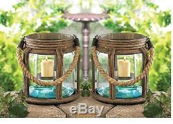 10 Rustic country wood Glass mason Jar Candle holder Lantern wedding vase decor