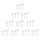 10 Sets (30 Pcs) Candlestick & Tealight Candle Holders Tall High Elegant Clea