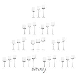 10 Sets (30 Pcs) Candlestick & Tealight Candle Holders Tall High Elegant Clea