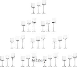 10 Sets (30 Pcs) Candlestick & Tealight Candle Holders Tall High Elegant Clear G