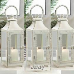 10 Traditional White Lantern 12 in Candle Holder Centerpieces