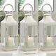 10 Traditional White Lantern 12 In Candle Holder Centerpieces
