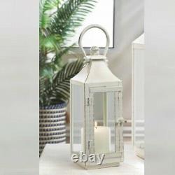 10 Traditional White Lantern 12 in Candle Holder Centerpieces
