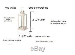10 WHITE 8 tall Candle holder Lantern Lamp terrace wedding table centerpieces