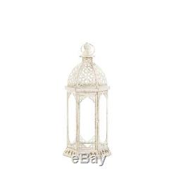 10 White 16 tall distressed whitewashed moroccan Candle holder wedding Lantern