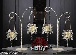 10 White 17 Crystal chandelier Candle Holder candelabra wedding centerpieces