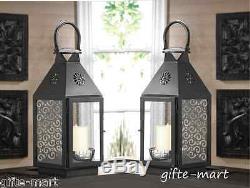10 black 15 tall malta Candle holder Lantern light wedding table centerpieces