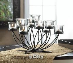 10 black iron candelabra Candle holder flower floral wedding table centerpiece L