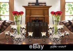 10 bulk lot VASE black Candle holder candelabra floral wedding table centerpiece