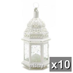 10 bulk lot White chic Moroccan shabby Candle Lantern holder wedding centerpiece