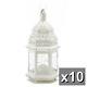 10 Bulk Lot White Chic Moroccan Shabby Candle Lantern Holder Wedding Centerpiece