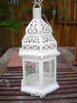 10 bulk lot chic White shabby Moroccan Candle Lantern holder wedding centerpiece