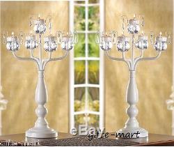 10 large WHITE 18 chandelier CANDELABRA Candle holder wedding table centerpiece