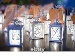 10 lot Small MINI white Candle Holder lantern wedding favor centerpiece & stand