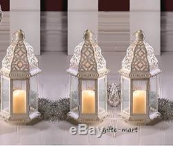 10 lot White Moroccan 12 shabby Candle holder lantern wedding table centerpiece