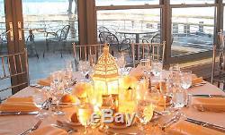 10 lot large White 16 tall Moroccan shabby Candle holder lantern wedding table