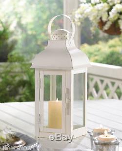 10 matte White 13 Candle holder Lantern Lamp light wedding table centerpiece L