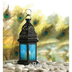 10 peacock ocean BLUE Moroccan Candle holder Lantern light wedding centerpiece