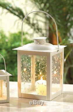 10 shabby White 8 Candle holder Lantern light wedding table centerpiece cheap