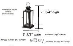 10 small BLACK country western 8 Candle holder Lantern lamp wedding centerpiece
