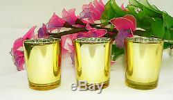 100 Golden Gold Tealight Candle Holder Wedding Anniversary Table Room Decoration