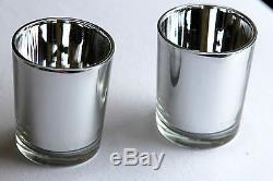 100 silver glass anniversary wedding decoration tealight candle holder BULK BUY