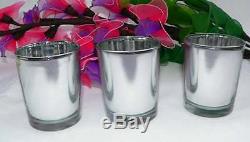 100 silver glass anniversary wedding decoration tealight candle holder BULK BUY